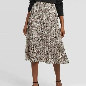 A New Day pleated leopard midi skirt